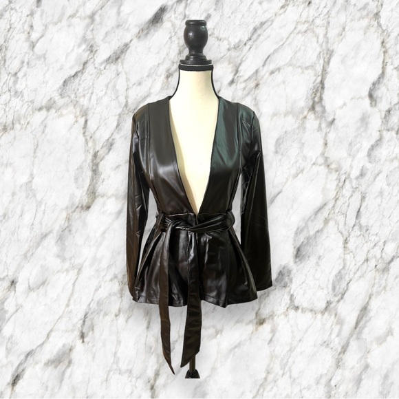 Harmony In Nature Jackets & Blazers - Vegan Leather peplum jacket